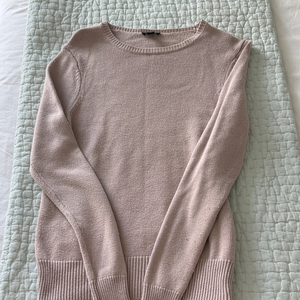 Ann Taylor Soft Blush Crew Neck Sweater